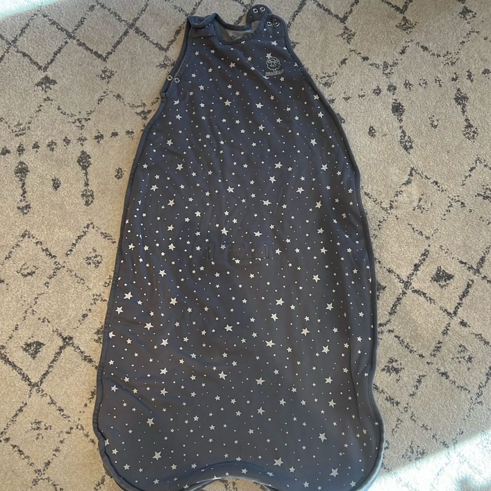Woolino Gray and White Celestial Patterned Sleep Sack 2-4years